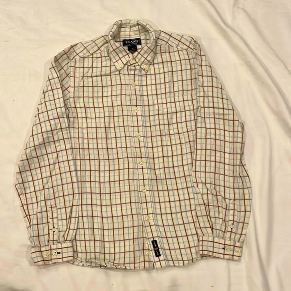 E-Land boys plaid flannel button down